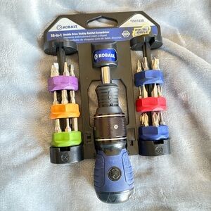 Kobalt 38-in-1 Double Drive Stubby Ratchet Screwdriver - Blue and Black